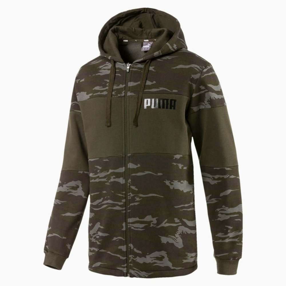 NEW Mens Puma Camo Full Zip Hoody